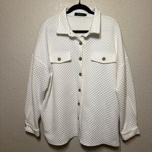 White Quilted Shacket